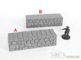 Tabletop Terrain Terrain A- Canal Straight with Path on top Samurai Canal Set