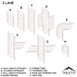 Tabletop Terrain Terrain A-Half Length Straight Concrete Jungle TechScape - 6mm