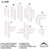 Tabletop Terrain Terrain A-Half Length Straight Concrete Jungle TechScape - 6mm