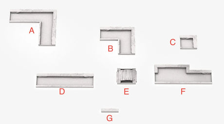 Tabletop Terrain Terrain A- No Railings Pond Large Corner Samurai Street Fish Ponds