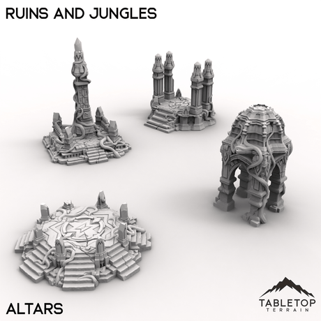Tabletop Terrain Terrain Altars / 32mm Ruins and Jungles