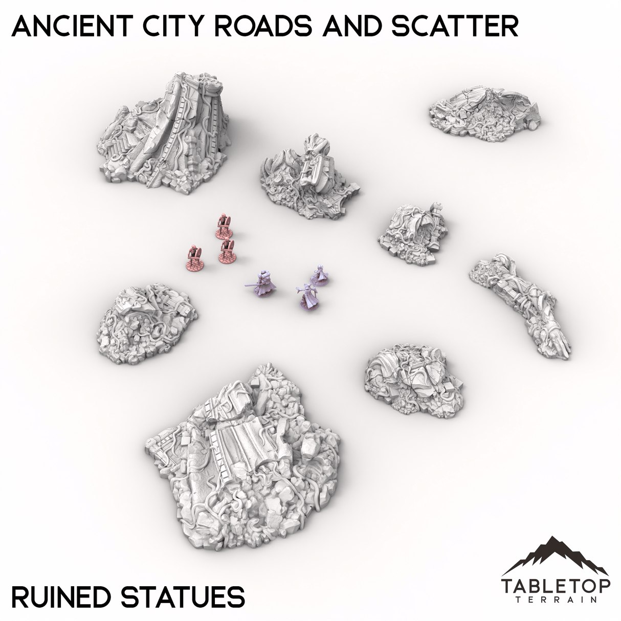 Tabletop Terrain Terrain Ancient City Roads and Scatter