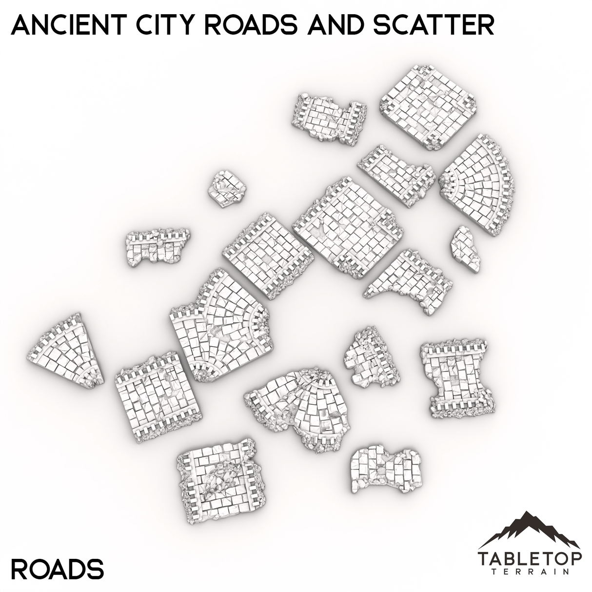 Tabletop Terrain Terrain Ancient City Roads and Scatter
