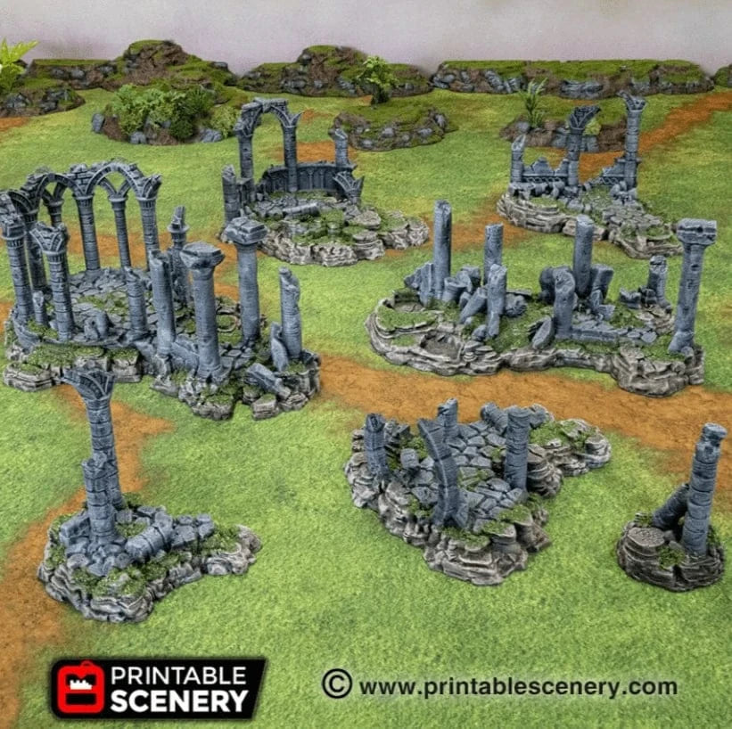 Tabletop Terrain Terrain Ancient Ruins - Fantasy Scatter Terrain
