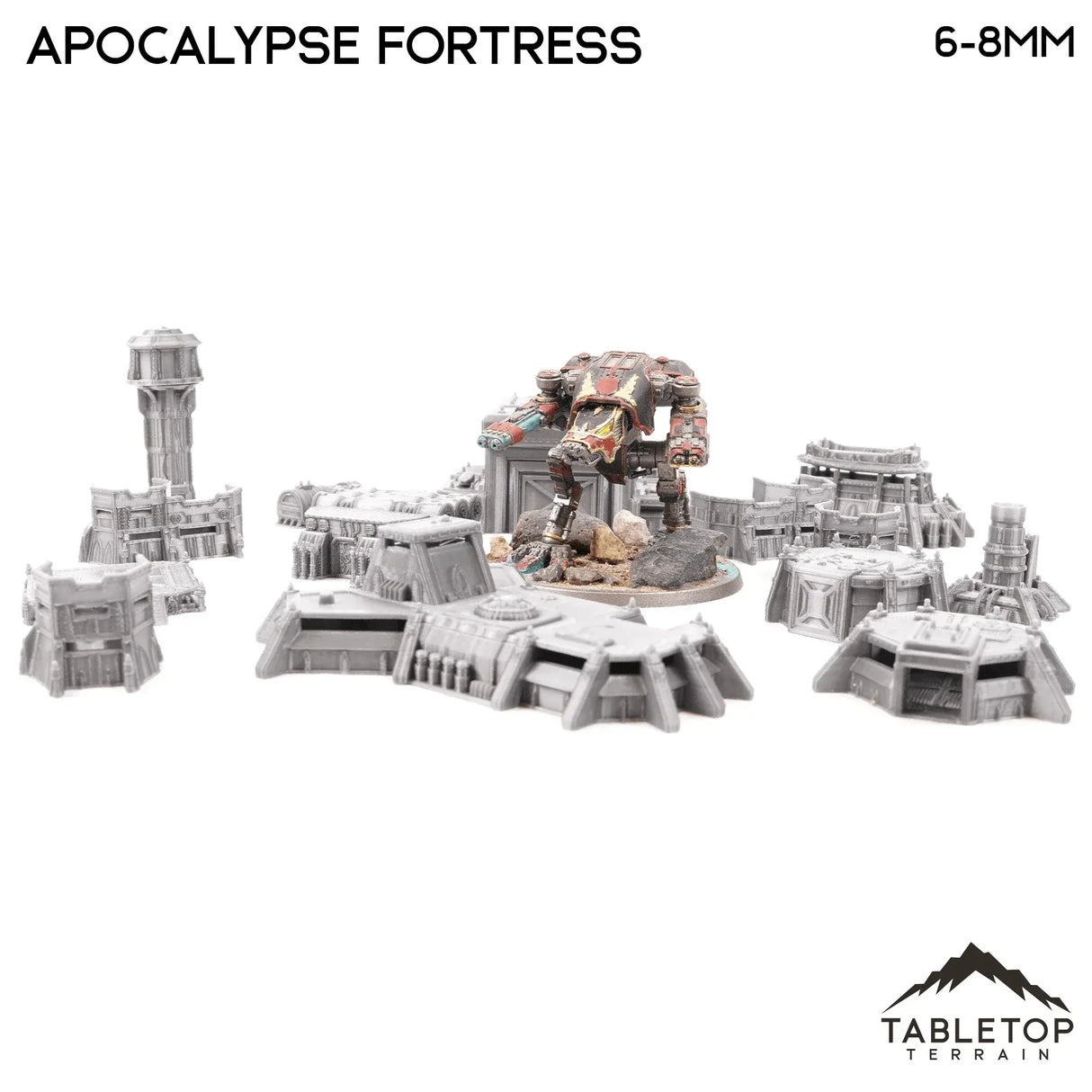 Tabletop Terrain Terrain Apocalypse Fortress 8mm Small Scale Terrain Pack