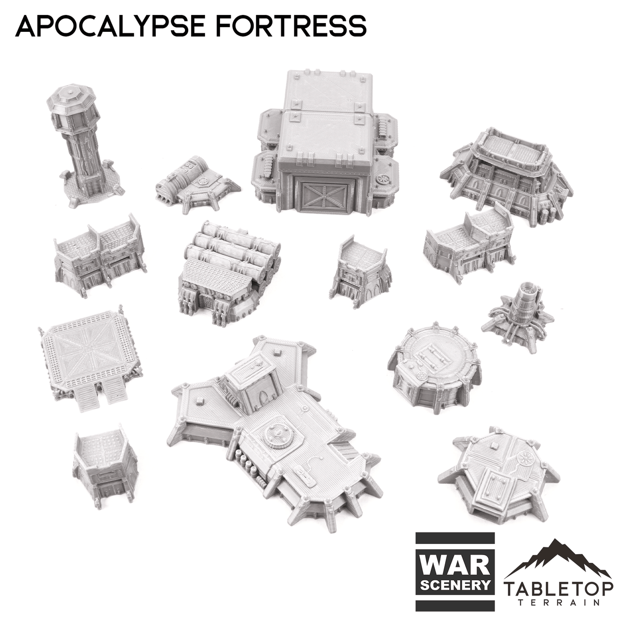 Tabletop Terrain Terrain Apocalypse Fortress 8mm Small Scale Terrain Pack