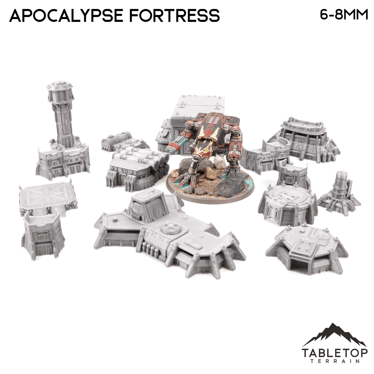 Tabletop Terrain Terrain Apocalypse Fortress 8mm Small Scale Terrain Pack