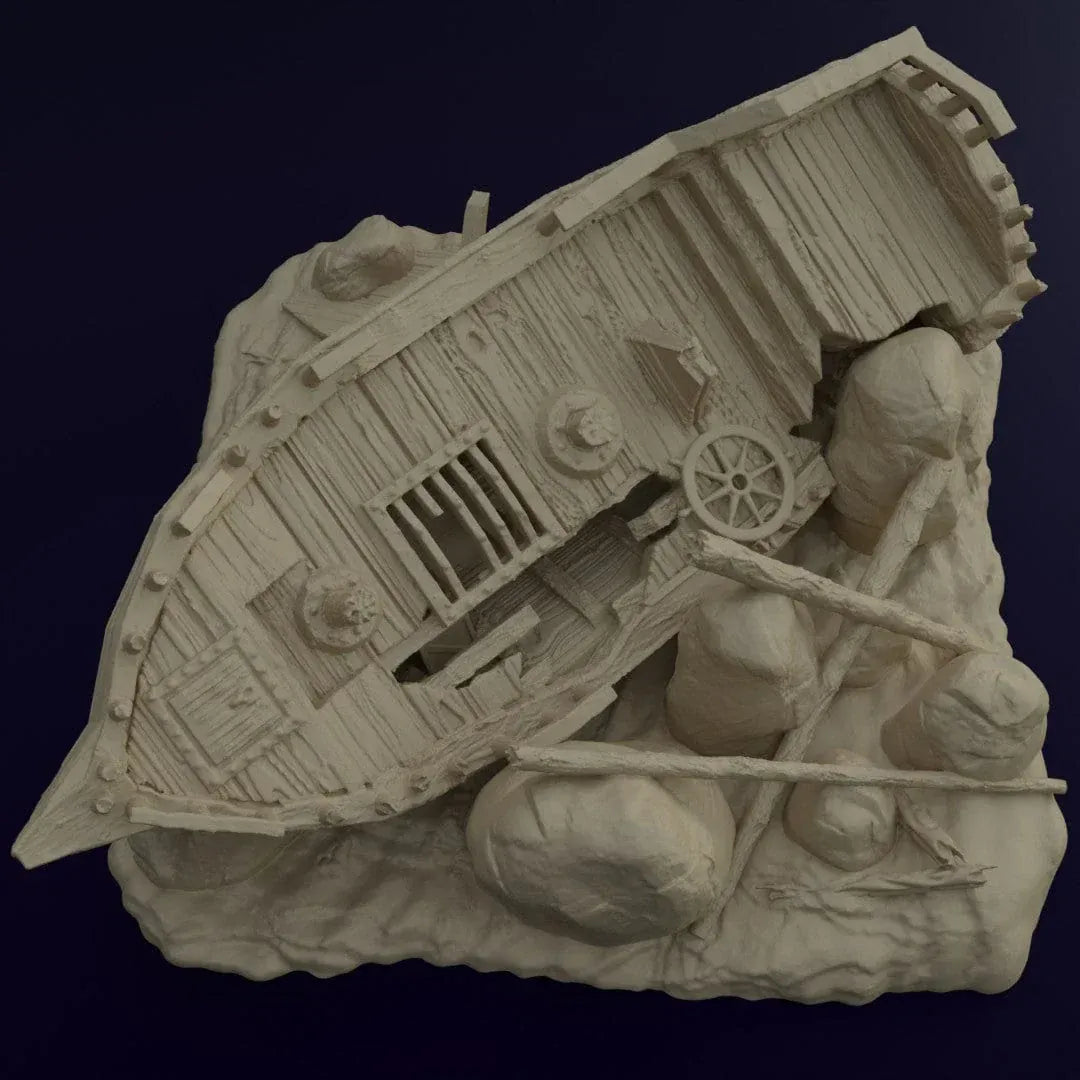Tabletop Terrain Terrain Ashored Galley