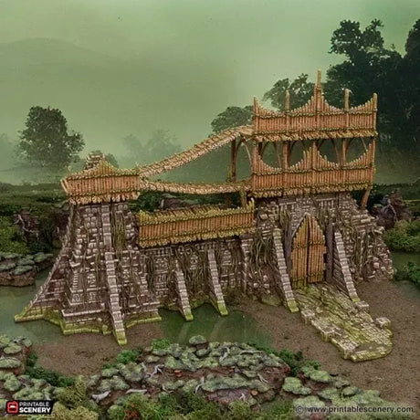 Tabletop Terrain Terrain Bamboo Fort Walls - The Gloaming Swamp