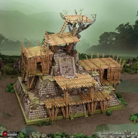 Tabletop Terrain Terrain Bamboo Temple - The Gloaming Swamp