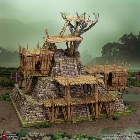 Tabletop Terrain Terrain Bamboo Temple - The Gloaming Swamp