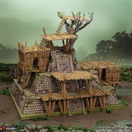 Tabletop Terrain Terrain Bamboo Temple - The Gloaming Swamp