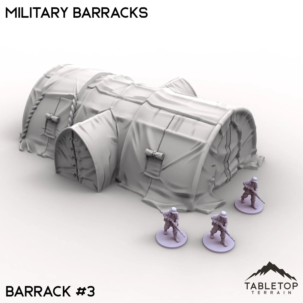 Tabletop Terrain Terrain Barrack 3 / 32mm Military Barracks