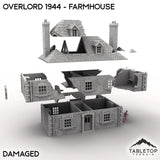 Tabletop Terrain Terrain Battle Damaged / 32mm Overlord 1944 - Farmhouse