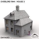 Tabletop Terrain Terrain Battle Damaged / 32mm Overlord 1944 - House 3