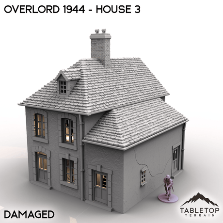 Tabletop Terrain Terrain Battle Damaged / 32mm Overlord 1944 - House 3