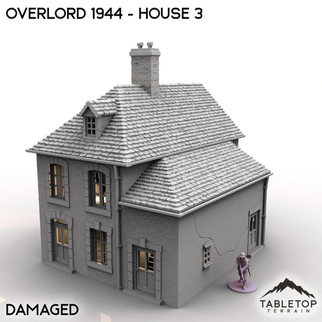 Tabletop Terrain Terrain Battle Damaged / 32mm Overlord 1944 - House 3