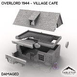 Tabletop Terrain Terrain Battle Damaged / 32mm Overlord 1944 - Village Cafe