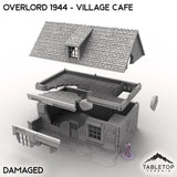 Tabletop Terrain Terrain Battle Damaged / 32mm Overlord 1944 - Village Cafe
