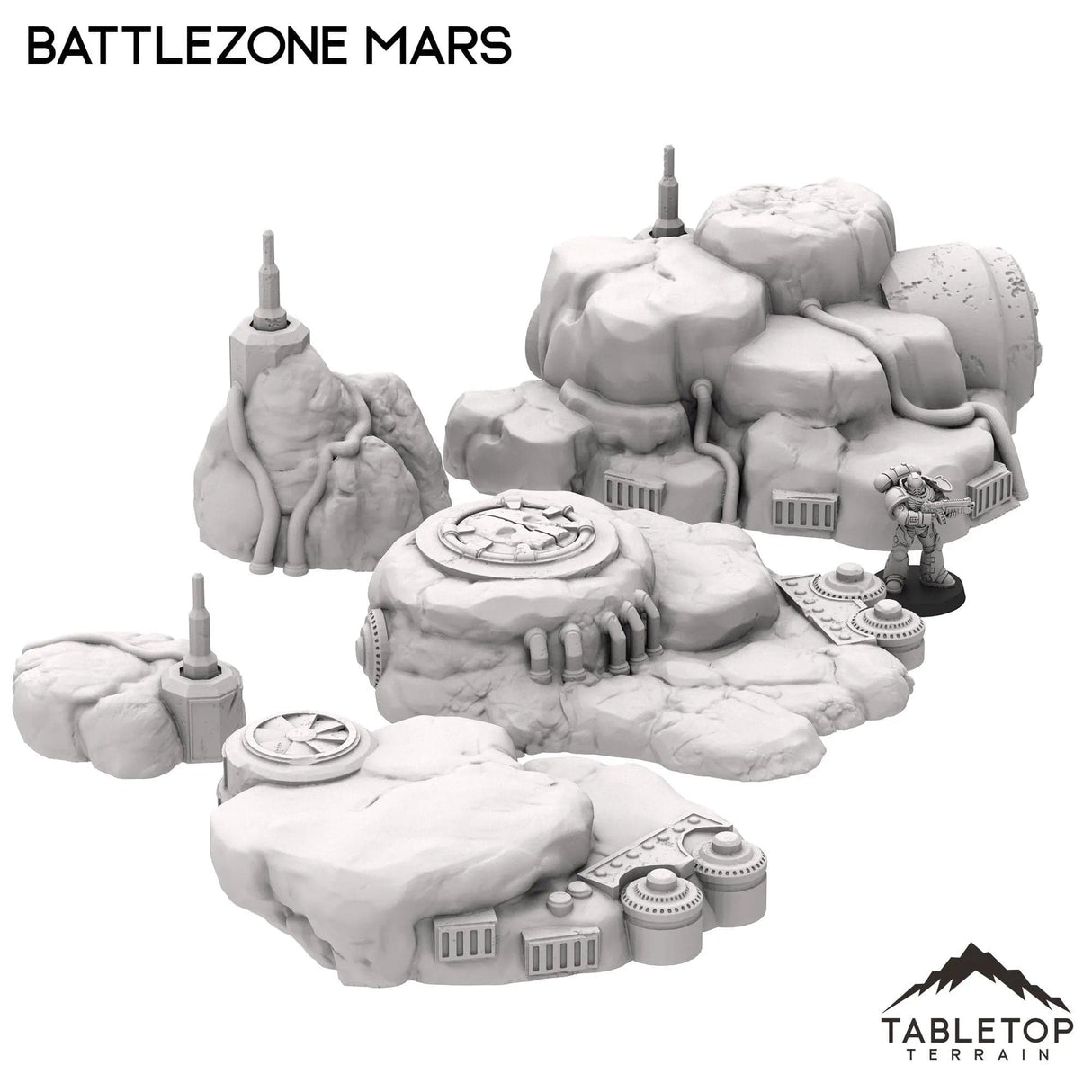 Tabletop Terrain Terrain Battlezone Mars Modular Terrain Set