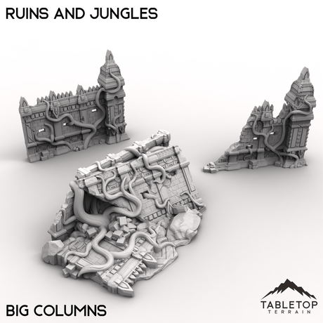 Tabletop Terrain Terrain Big Columns / 32mm Ruins and Jungles