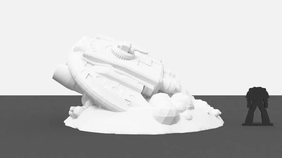 Tabletop Terrain Terrain Bounty Hunter's Ship / Crashed Ship - Star Wars Legion Terrain