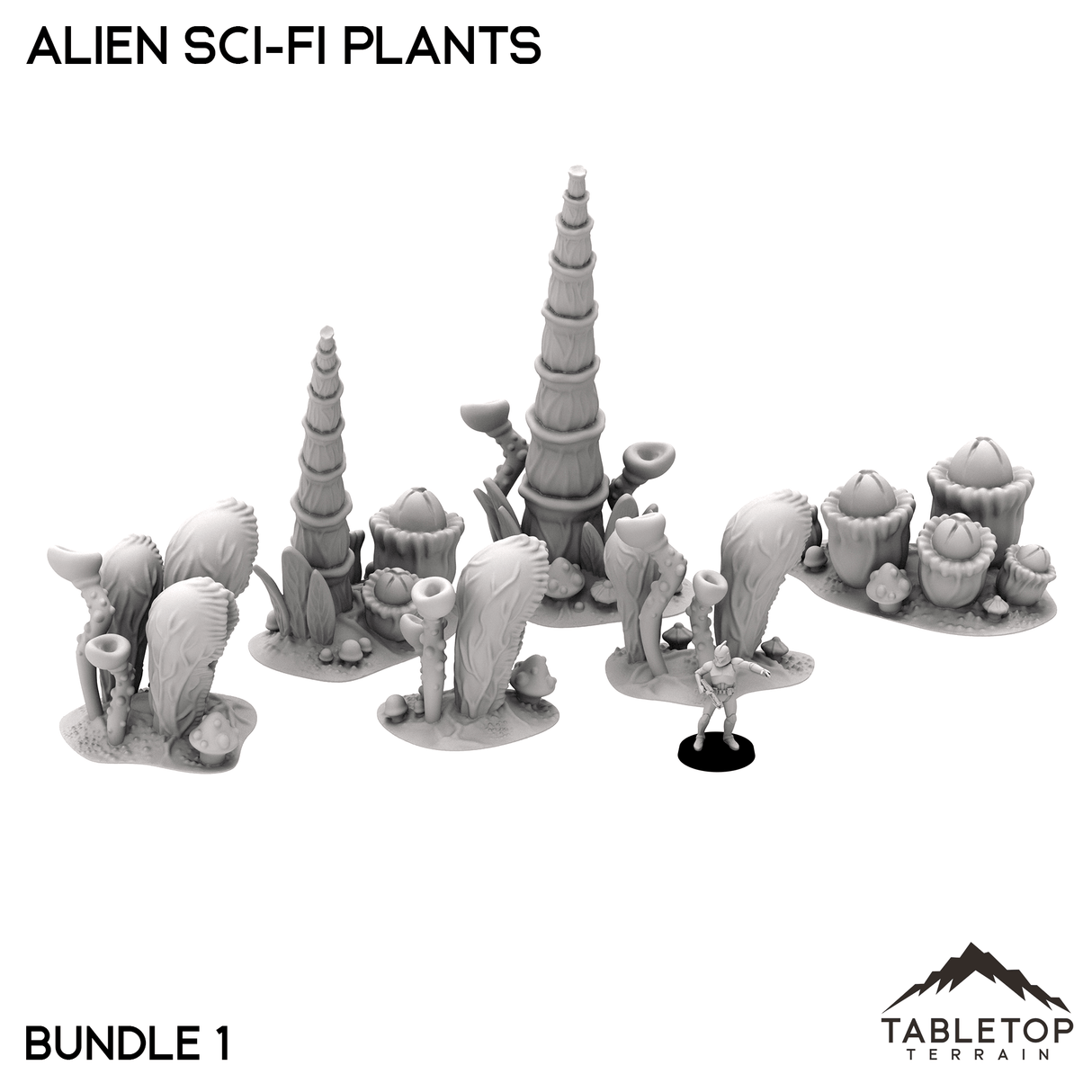 Tabletop Terrain Terrain Bundle 1 Alien Sci-Fi Plants