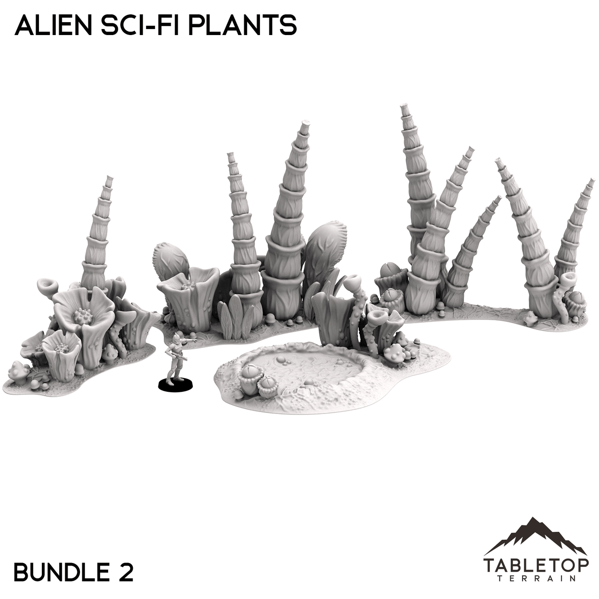 Tabletop Terrain Terrain Bundle 2 Alien Sci-Fi Plants