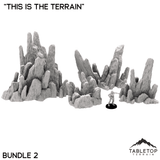 Tabletop Terrain Terrain Bundle 2 Jagged Rocks - "This Is The Terrain"