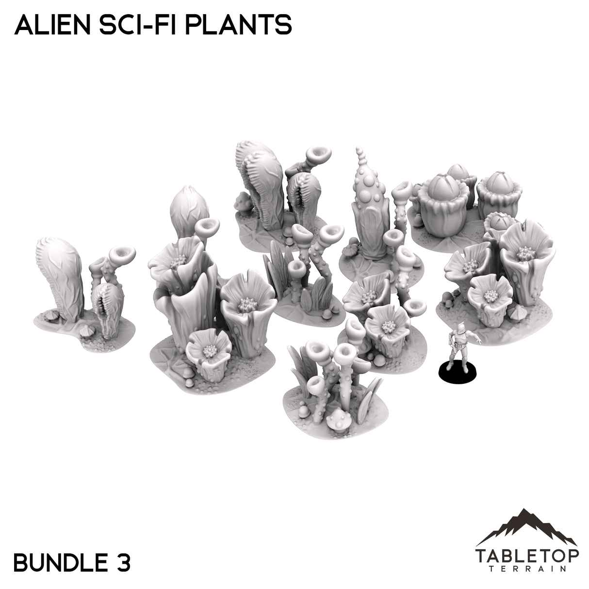 Tabletop Terrain Terrain Bundle 3 Alien Sci-Fi Plants