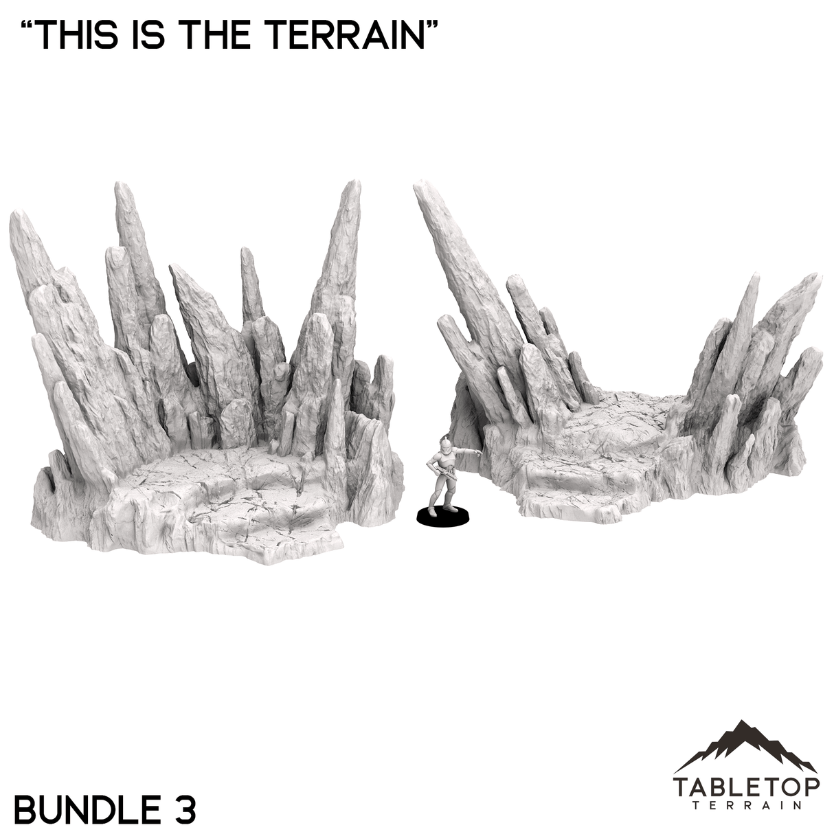 Tabletop Terrain Terrain Bundle 3 Jagged Rocks - "This Is The Terrain"