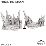 Tabletop Terrain Terrain Bundle 3 Jagged Rocks - "This Is The Terrain"