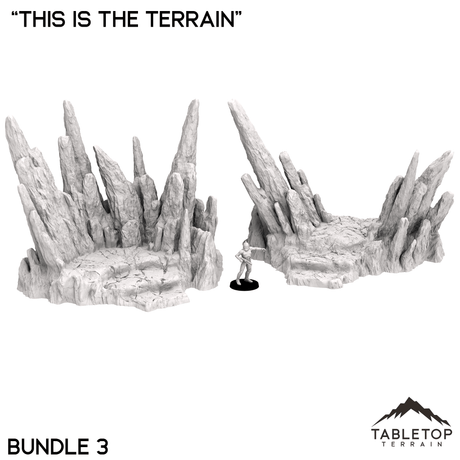 Tabletop Terrain Terrain Bundle 3 Jagged Rocks - "This Is The Terrain"