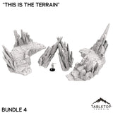 Tabletop Terrain Terrain Bundle 4 Jagged Rocks - "This Is The Terrain"
