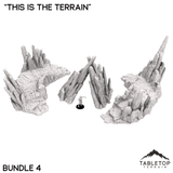 Tabletop Terrain Terrain Bundle 4 Jagged Rocks - "This Is The Terrain"