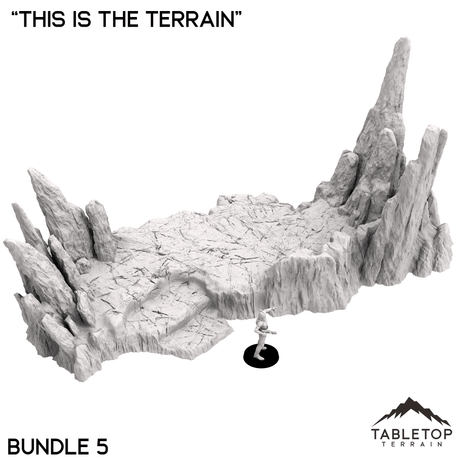 Tabletop Terrain Terrain Bundle 5 Jagged Rocks - "This Is The Terrain"