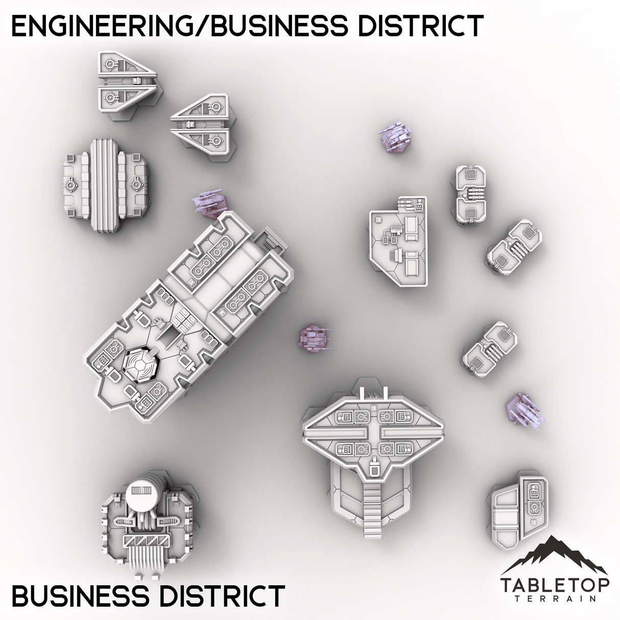 Tabletop Terrain Terrain Business District HEXTECH HPG Engineering/Business District - City Map Pack