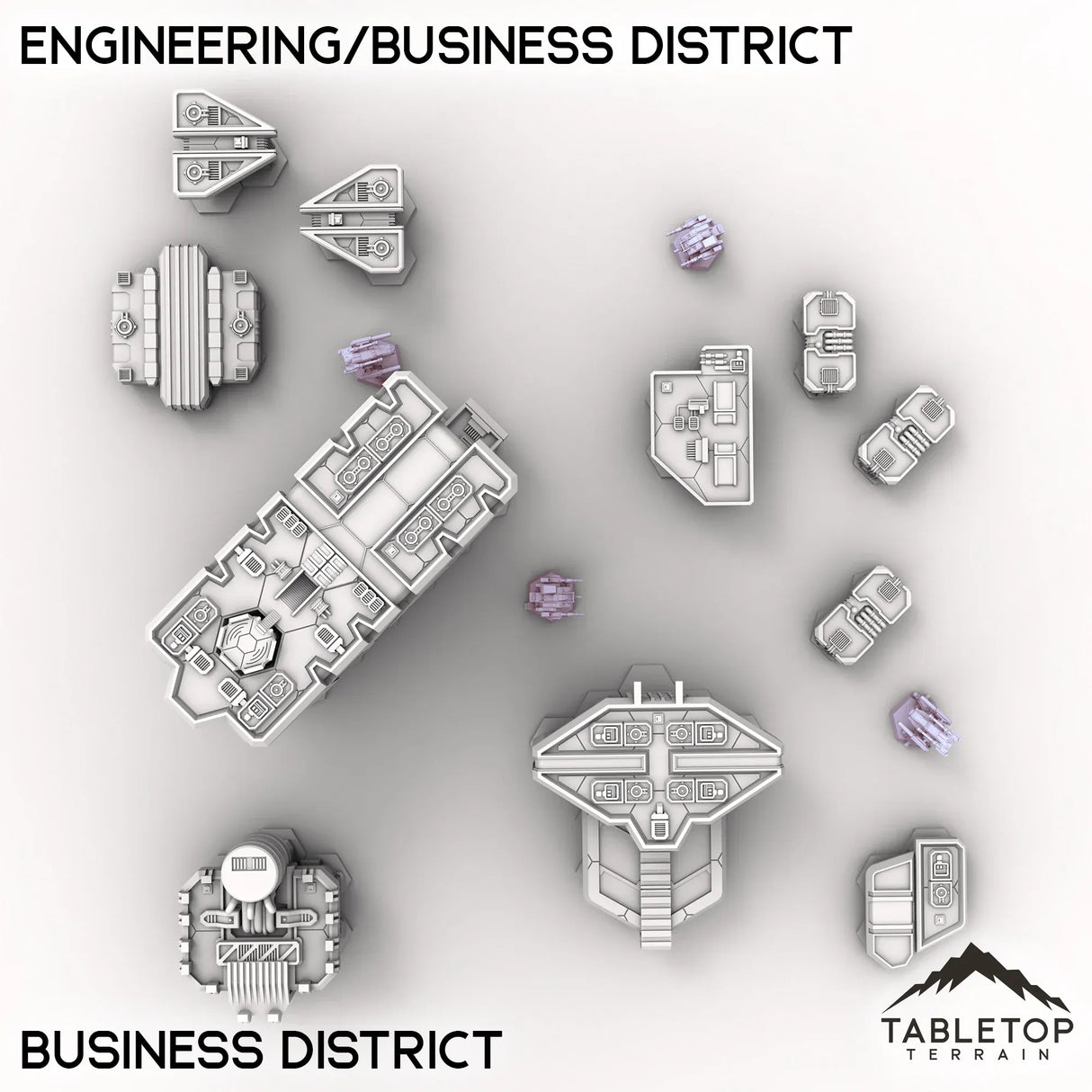 Tabletop Terrain Terrain Business District HEXTECH HPG Engineering/Business District - City Map Pack