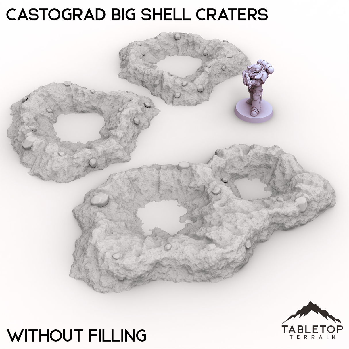 Tabletop Terrain Terrain Castograd Big Shell Craters