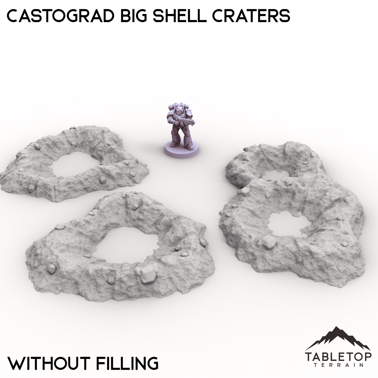 Tabletop Terrain Terrain Castograd Big Shell Craters