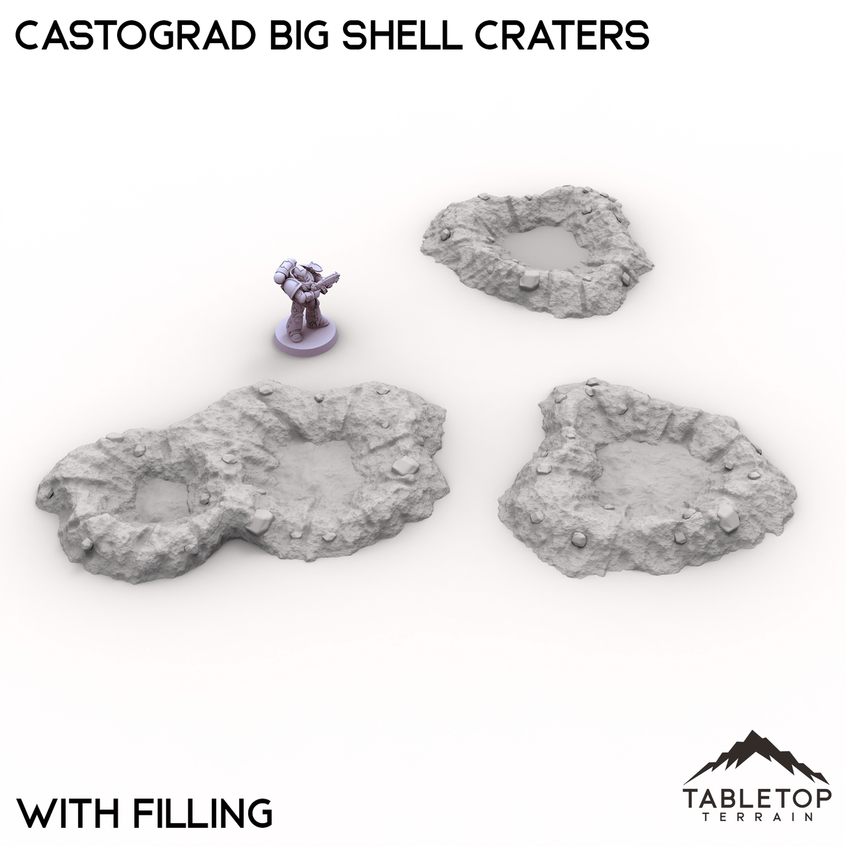 Tabletop Terrain Terrain Castograd Big Shell Craters