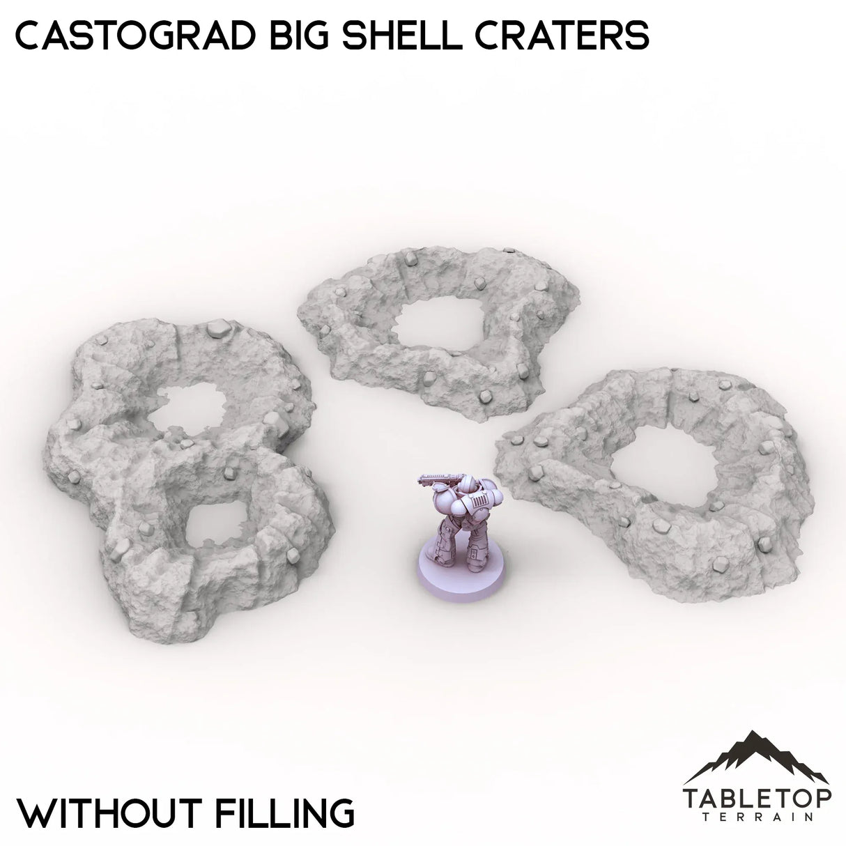 Tabletop Terrain Terrain Castograd Big Shell Craters