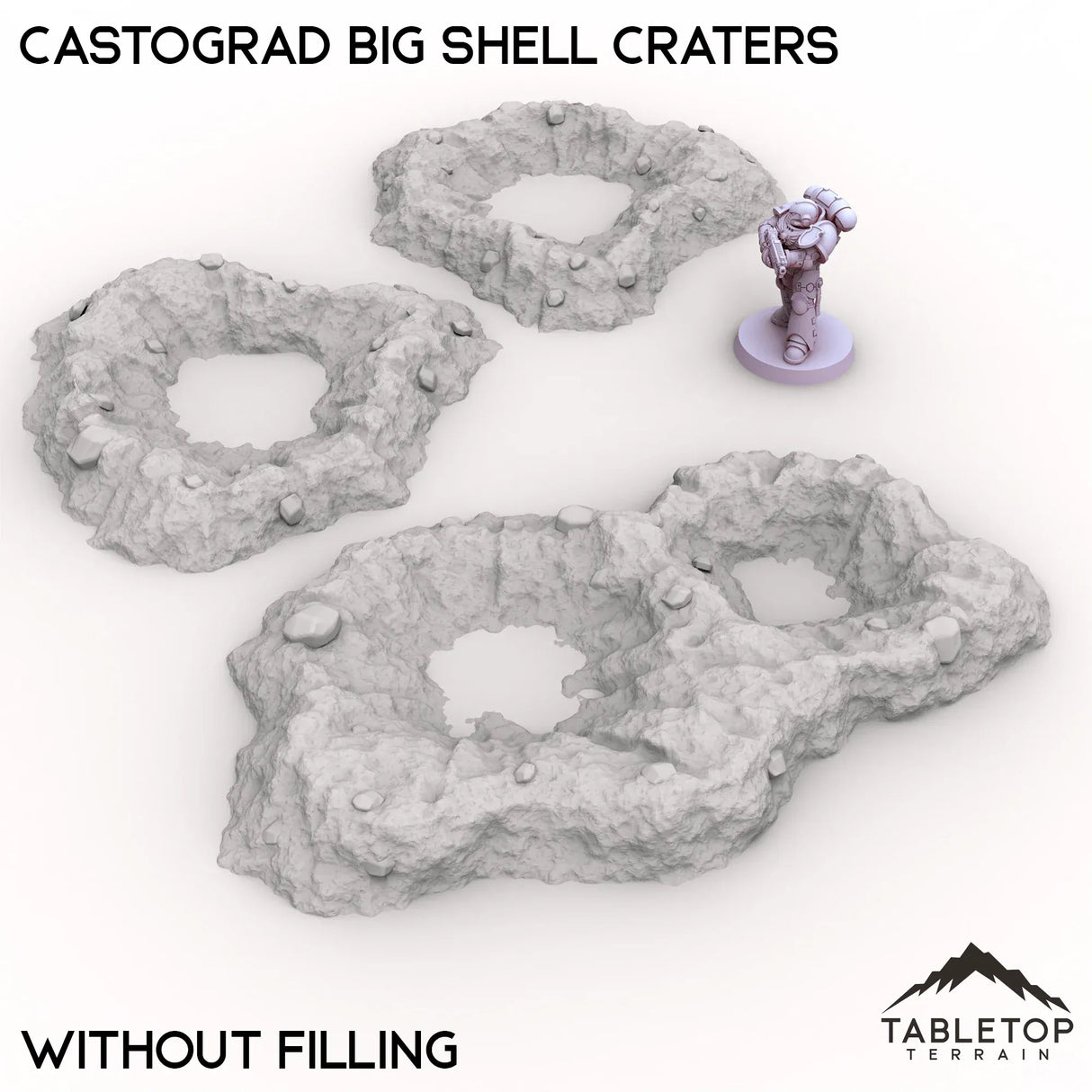 Tabletop Terrain Terrain Castograd Big Shell Craters