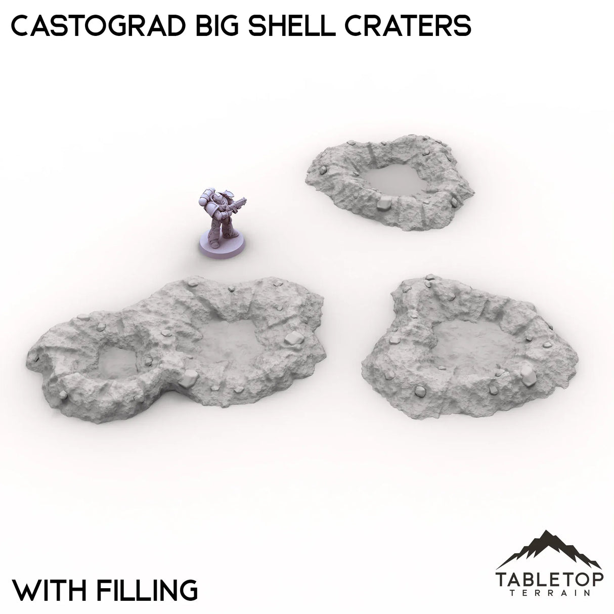 Tabletop Terrain Terrain Castograd Big Shell Craters