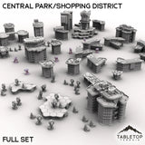 Tabletop Terrain Terrain Central Park/Shopping District Full Set HEXTECH Central Park/Shopping District - City Map Pack