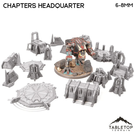 Tabletop Terrain Terrain Chapters Headquarter 8mm Small Scale Terrain Pack