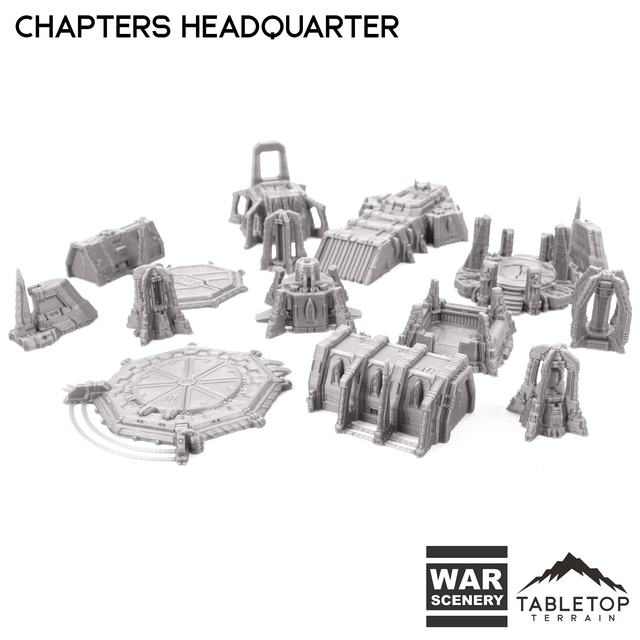 Tabletop Terrain Terrain Chapters Headquarter 8mm Small Scale Terrain Pack