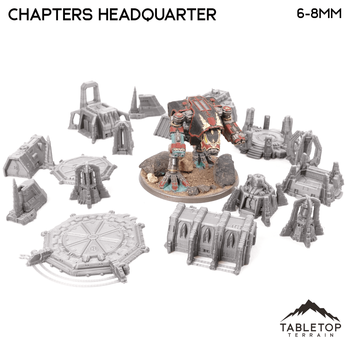 Tabletop Terrain Terrain Chapters Headquarter 8mm Small Scale Terrain Pack