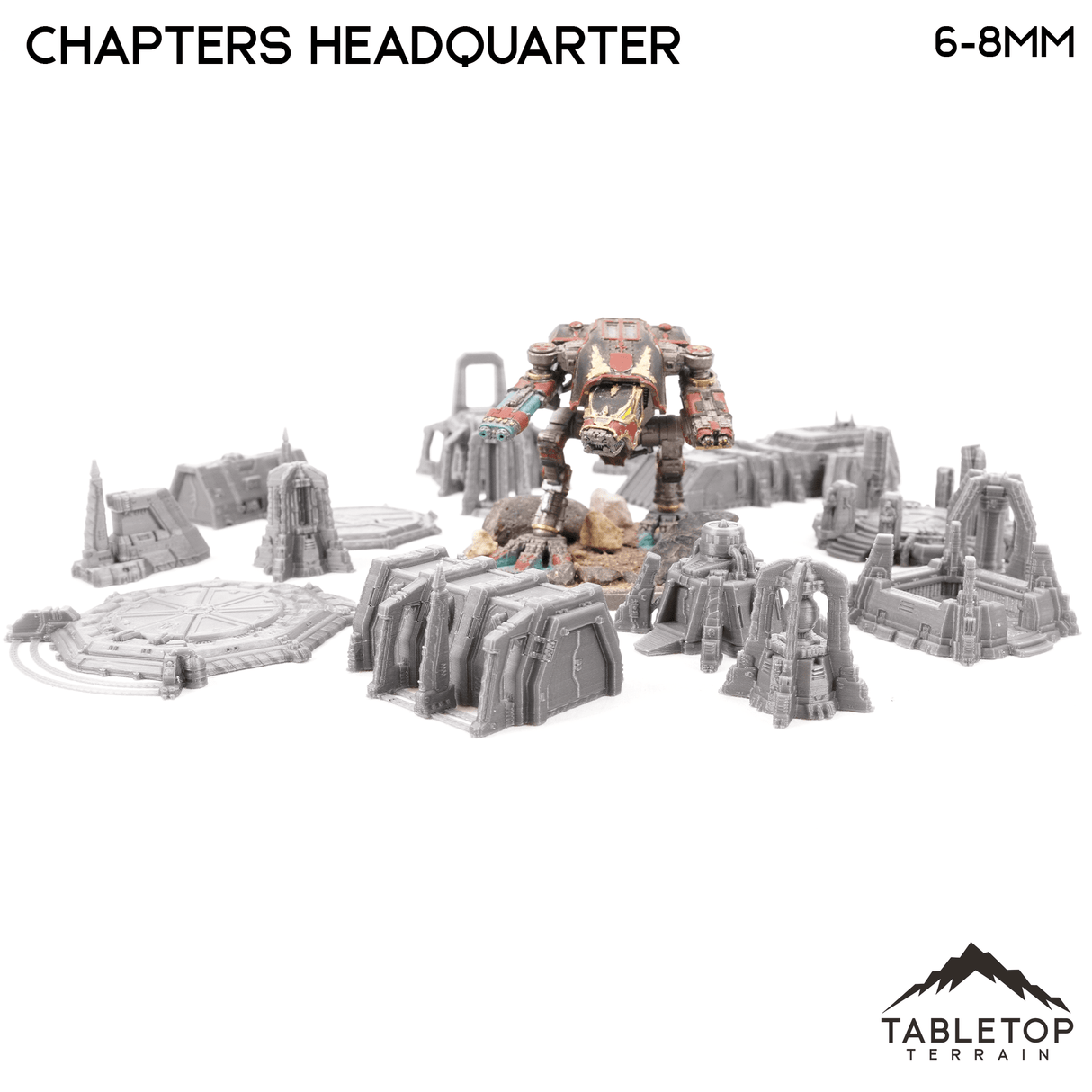 Tabletop Terrain Terrain Chapters Headquarter 8mm Small Scale Terrain Pack