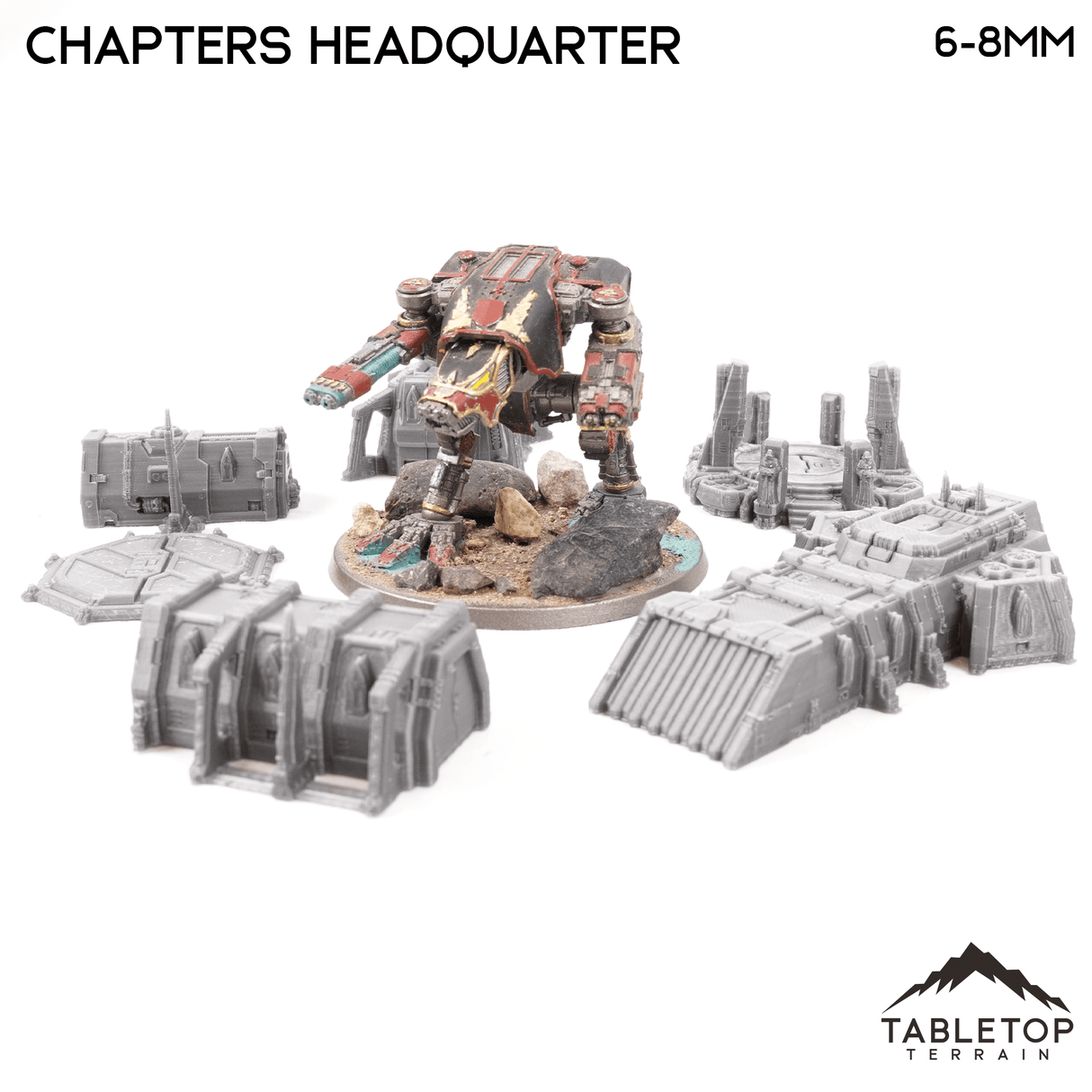 Chapters Headquarter 8mm Small Scale Terrain Pack – Tabletop Terrain